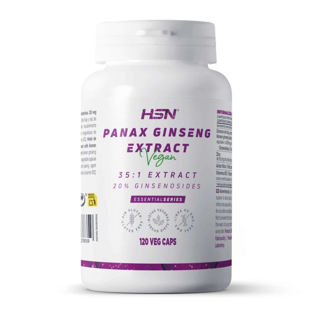 HSN Panax Ginseng ekstraktas – ženšenio šaknies kapsulės energijai